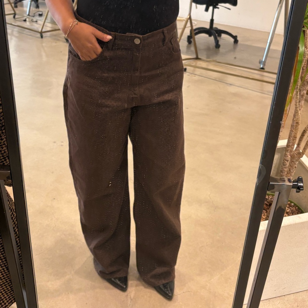 Brown snake print  Zara  Pants